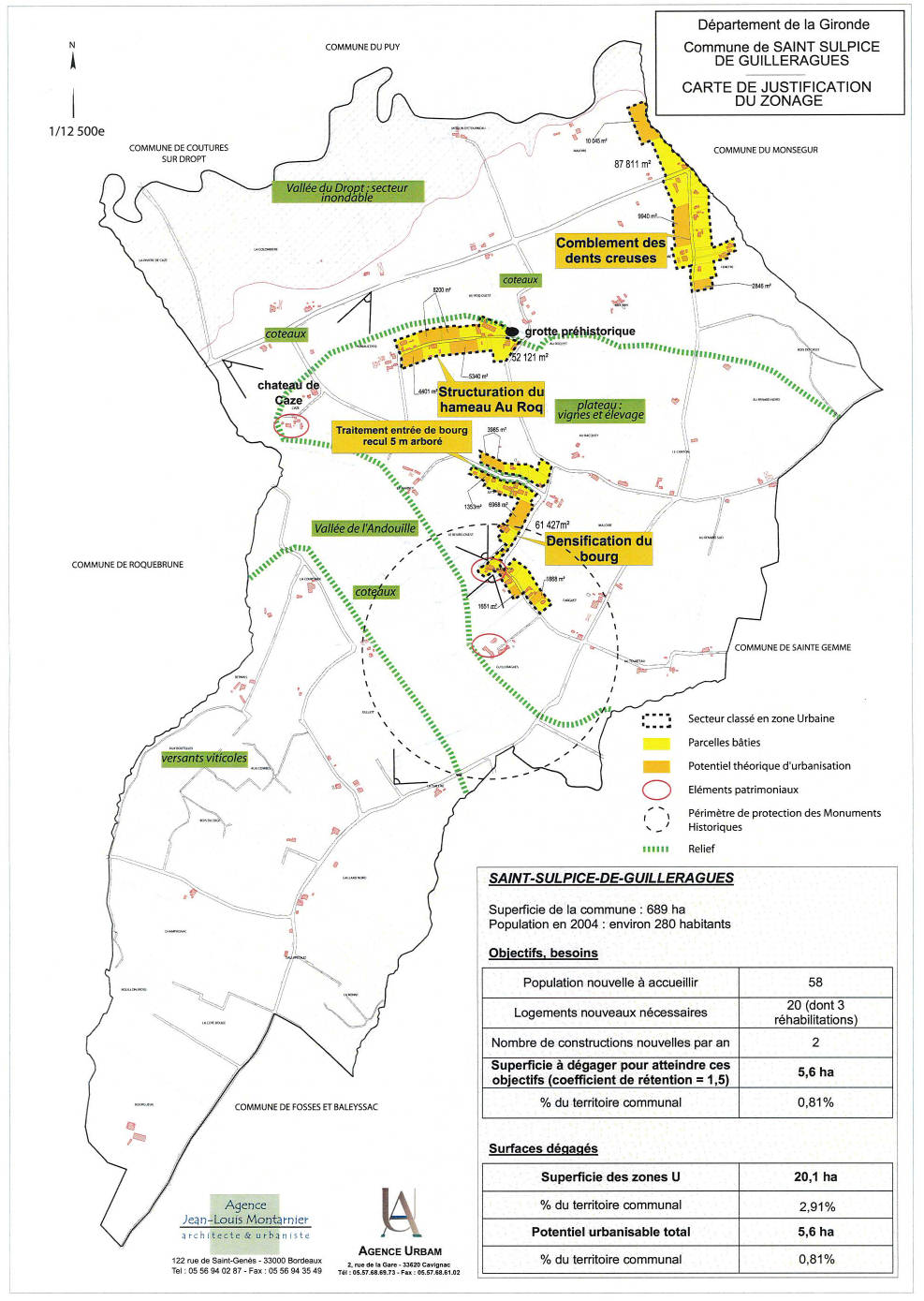 CARTE DE JUSTIFICATION DU ZONAGE