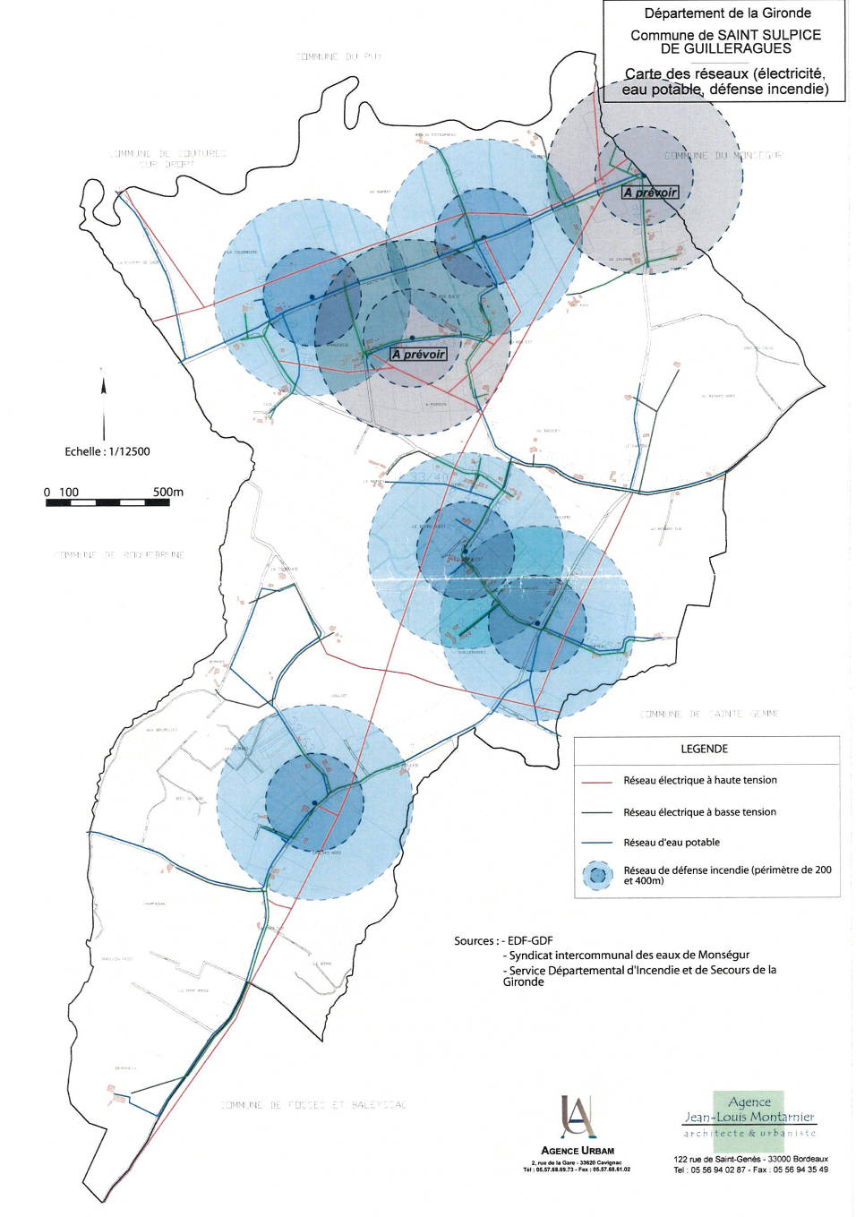 CARTE DES RESEAUX (électricité, eau potable, défense incendie)