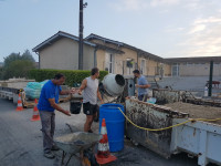 Travaux sur la grille du cimetière